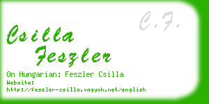 csilla feszler business card